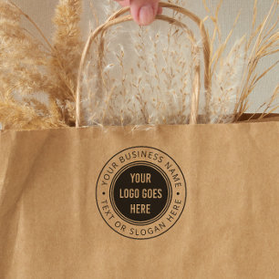 Custom Modern Round Business Logo With Slogan Self-inking Stamp