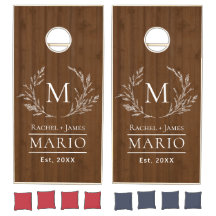 Custom Modern Rustic Dark Wood Tone Wedding