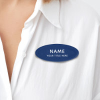 Custom Modern Simple Basic Navy Blue Title