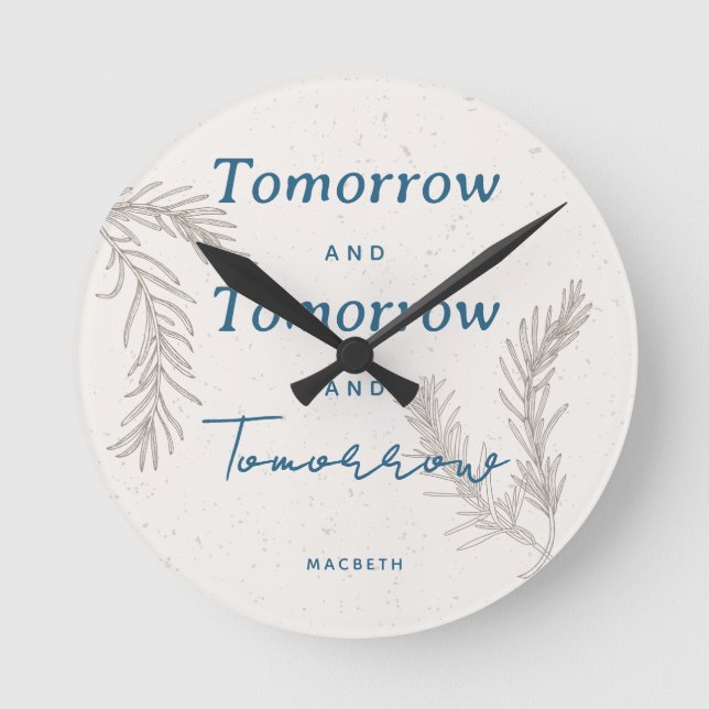 Custom Modern Simple Custom Elegant Boho Round Clock (Front)