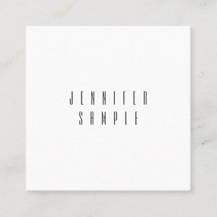 Custom Modern Simple Elegant Trendy Template Square Business Card