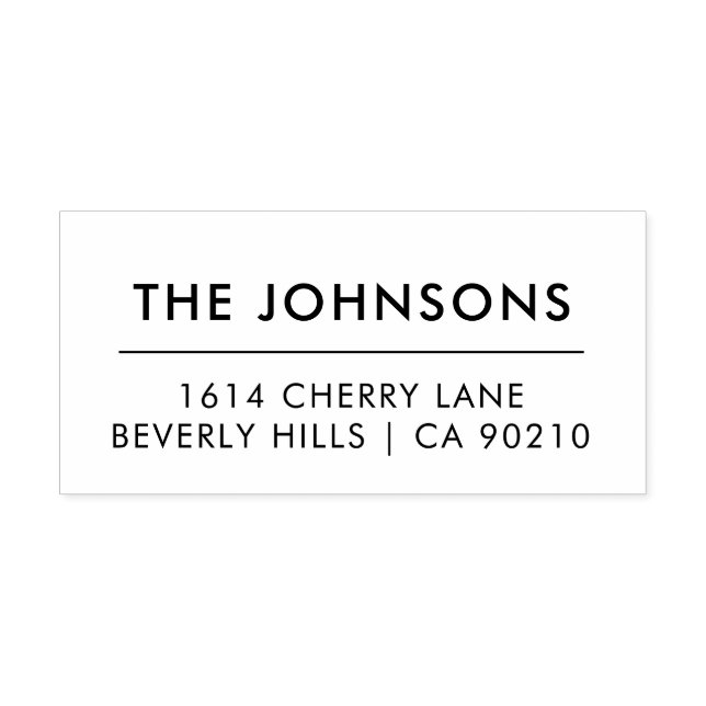 Custom Modern Simple Family Return Address Stamp (Design)