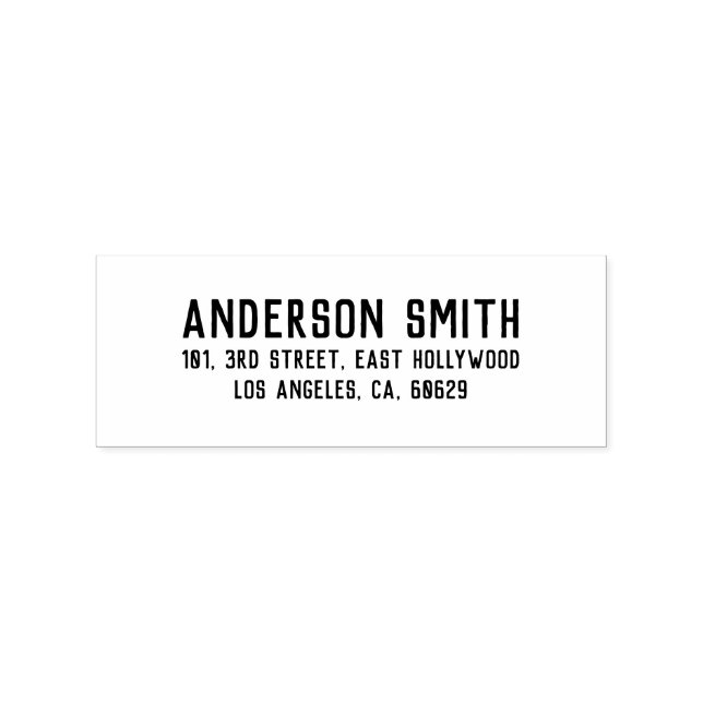 Custom Modern Simple Name Return Address Business  Rubber Stamp (Imprint)