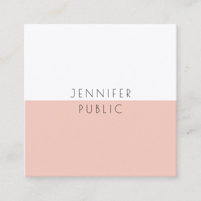 Custom Modern Simple Professional Elegant Square Business Card (Front)