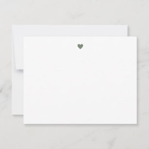 Custom Modern Simple Sage Green Heart Card
