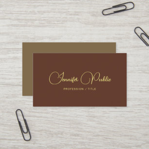 Custom Modern Simple Template Typography Script Business Card