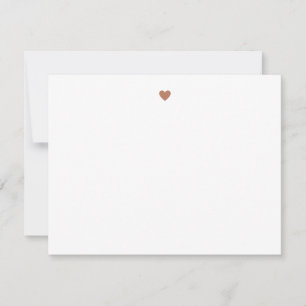 Custom Modern Simple Terracotta Heart Card
