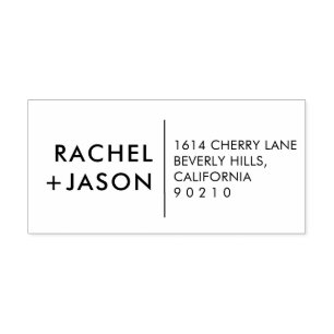 Custom Modern Simple Wedding Return Address Stamp