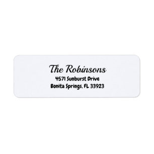 Custom Modern Stylish Ghost White Address Label