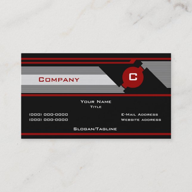 Custom Modern Tech Business Card (Front)