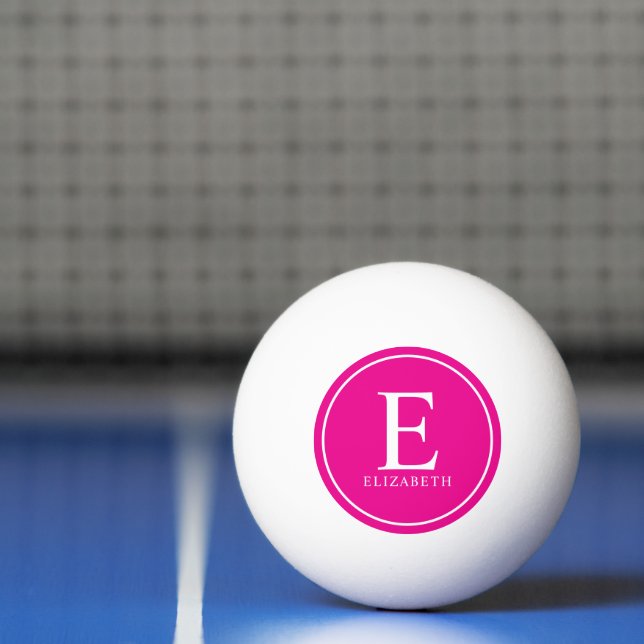 Custom Modern Template Monogram Name Trending Ping Pong Ball (Net)