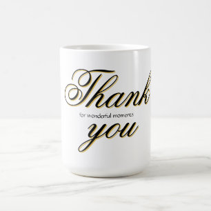 Custom modern thank you coffee mug