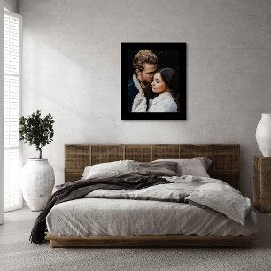 Custom Modern Thin Black Frame Canvas Print