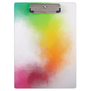 Custom Modern Trendy Colourful Abstract Art Elegan Clipboard