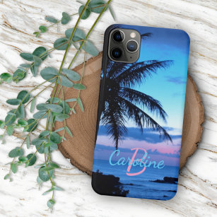 Custom Modern Tropical Island Beach Sunset Photo iPhone 11Pro Max Case