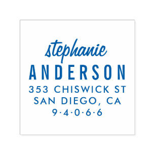 Custom Modern Typography   Stylish Return Address Self-inking Stamp