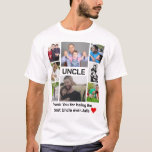 Custom modern Uncle 8 Photo Collage T-Shirt<br><div class="desc">Custom modern Uncle 8 Photo Collage. Create a unique gift for your uncle using your photos and text . Perfect gift idea for Uncle's birthday, father's day and any celebration of an uncle.</div>