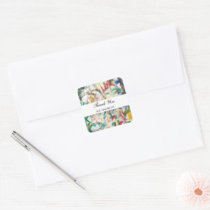 Custom Modern Watercolour Abstract Thank You Square Sticker