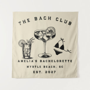 Custom Modern Weekend Bachelorette Beach Party Tapestry