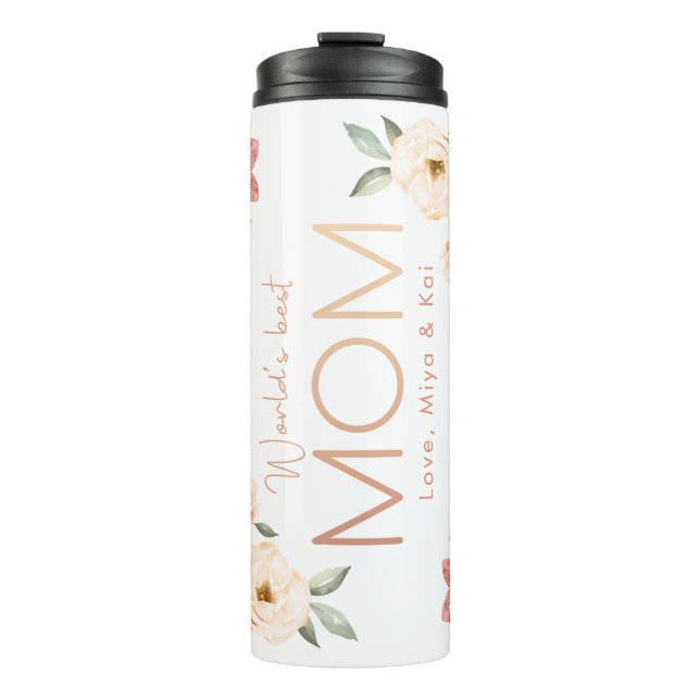 Custom MOM floral Tumbler (Front)