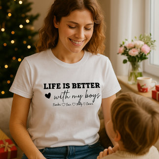 Custom Mom Shirt with Kids Names | Heart