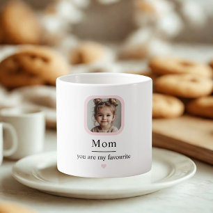 Custom Mom with Child’s Photo Gift Espresso Cup