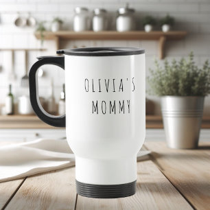 Custom MOMMY Photo & Name Gift Travel Mug
