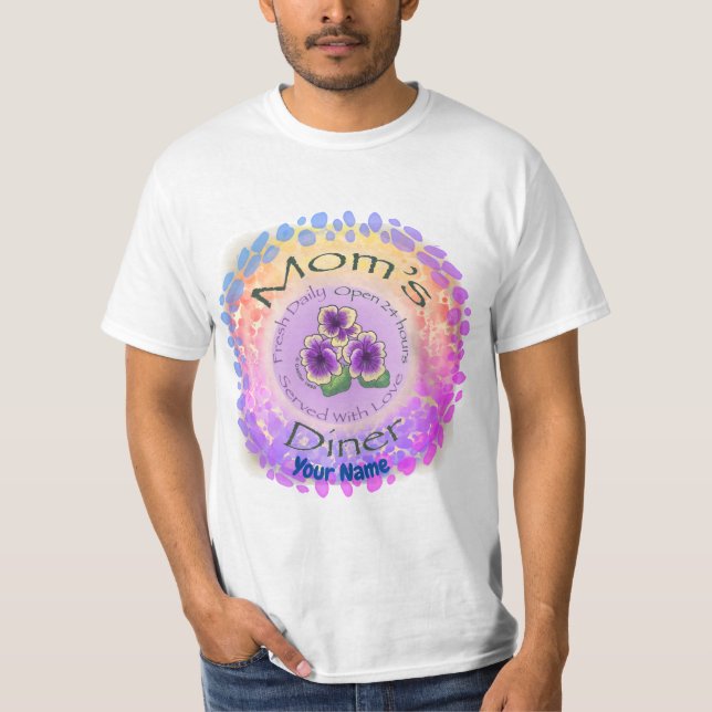 Custom Moms Diner  t-shirt (Front)