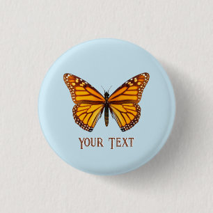 Custom Monarch Butterfly 3 Cm Round Badge