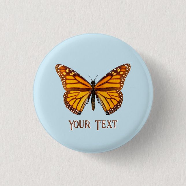 Custom Monarch Butterfly 3 Cm Round Badge (Front)