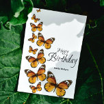 Custom Monarch Butterfly Birthday Card<br><div class="desc">Hold onto your party hats,  because you're about to meet the enchanting "Custom Monarch Butterfly Birthday Card" – a creation that's all about celebrating in style and making someone's day unforgettable. Get ready to unleash some personalised magic!</div>