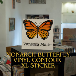 Custom Monarch Butterfly Vinyl Contour XL Sticker