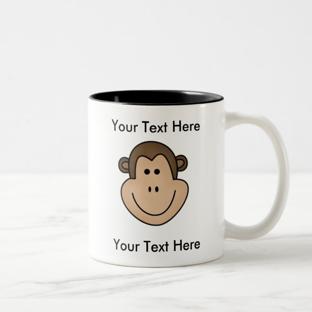 Custom Monkey Mug - Customisable (Right)