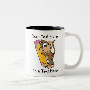 Custom Monkey Pencil Mug - Customisable