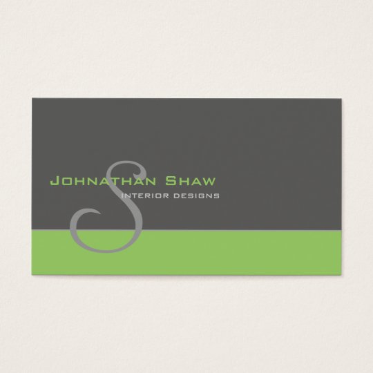 Custom Monogram 1 Business Card