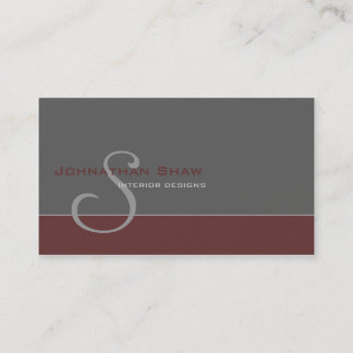 Custom Monogram 2 Business Card