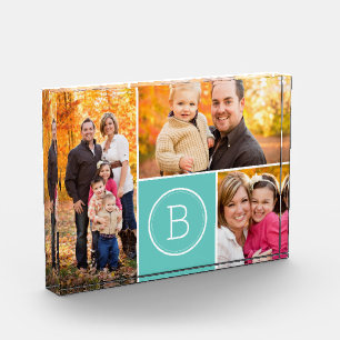 Custom Monogram 3 Photo Block