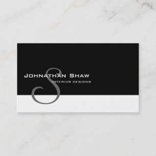 Custom Monogram 5 Business Card