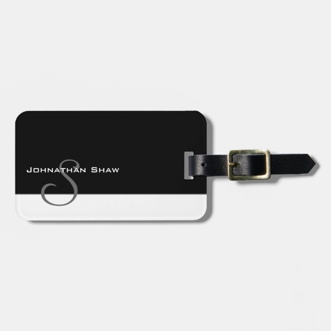 Custom Monogram 5 Luggage Tag (Front Horizontal)