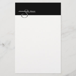 Custom Monogram 5S Stationery