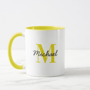 Custom Monogram and Name bold colourful Mug