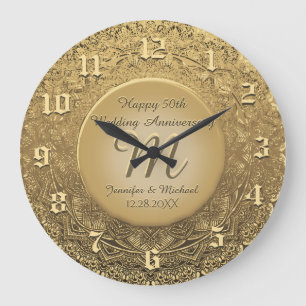 Custom Monogram Anniversary Clock