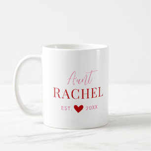 Custom Monogram Aunt Coffee Mug