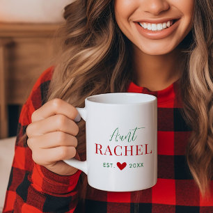 Custom Monogram Aunt Coffee Mug