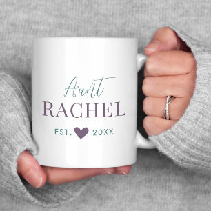 Custom Monogram Aunt Coffee Mug