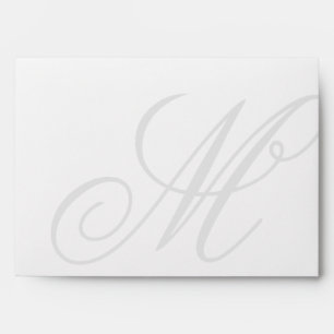 Custom monogram background watermark envelopes