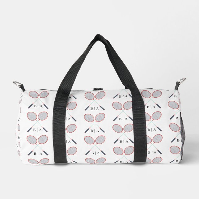 Custom Monogram Badminton Duffle Bag (Front)