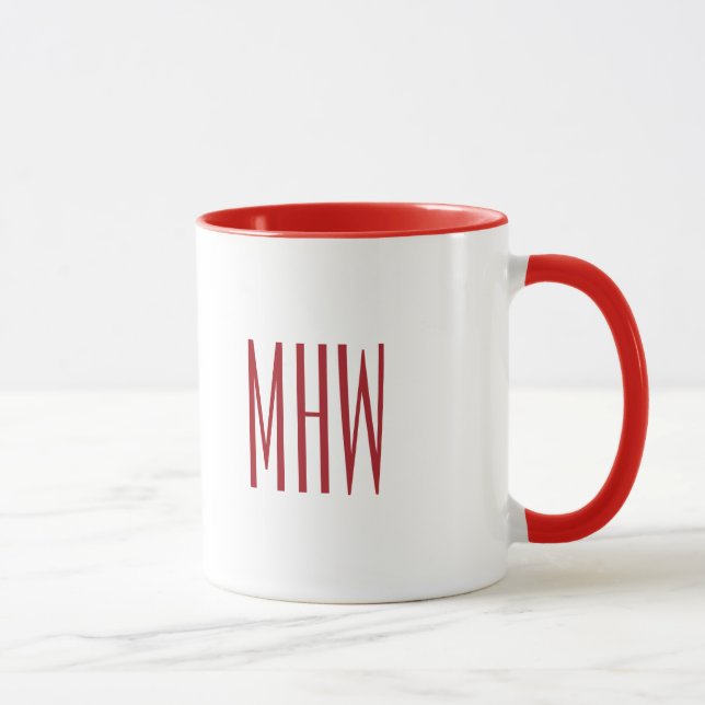 Custom Monogram "Bah Humbug!" mug (Right)