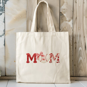 Custom Monogram Baseball Mum Tote Bag