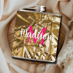 Custom Monogram Birthday Gift Wife, Bride, Friend Hip Flask
